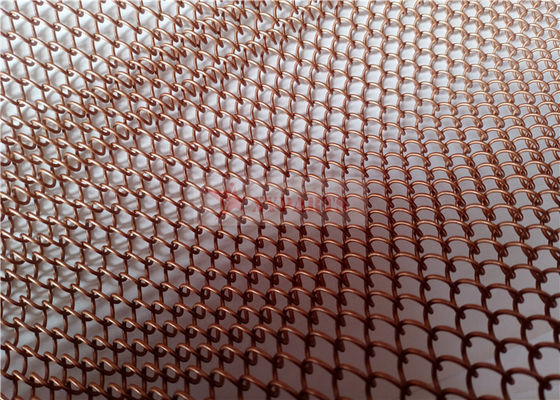 Hợp kim nhôm dây lưới cuộn xếp nếp màu đồng được sử dụng làm rèm ngăn không gian